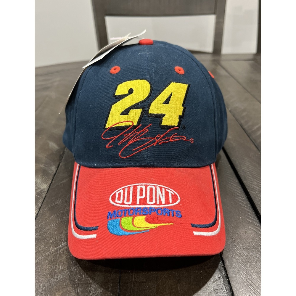 Dupont Motorsports‎ Jeff Gordon #24 Hat Adjustable Orange Blue Winners Circle